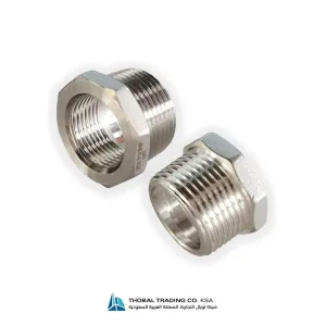 Stainless Steel 304 Hex Bushing, 1 inch NPT Male to 3/4 inch NPT Female Threaded Pipe Reducer