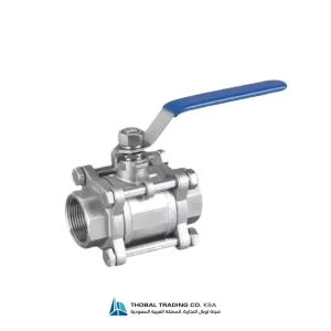 Industrial 3-Piece Stainless Steel Ball Valve with Female Threaded End Connections